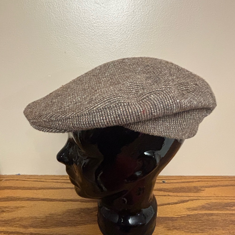 Vintage Brown Tweed Stetson Flat Cap